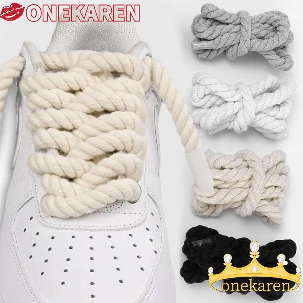 4 Peças De Cadarços De Corda Grossa , Redondos De Cor Sólida De Algodão De Poliéster , Torcida De Tecelagem De 10 Cor