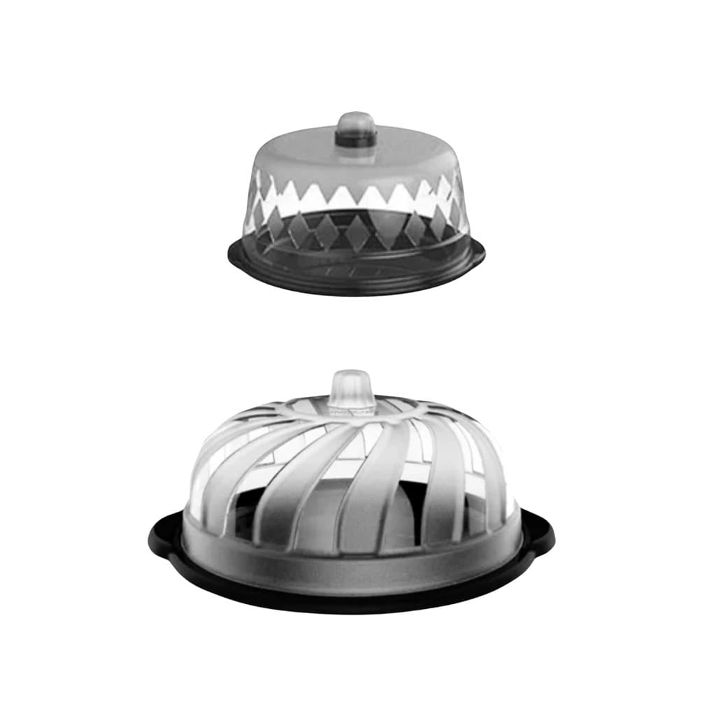 Conjunto Boleira + Queijeira Com Tampa Transparente Prático Design Elegante Versátil