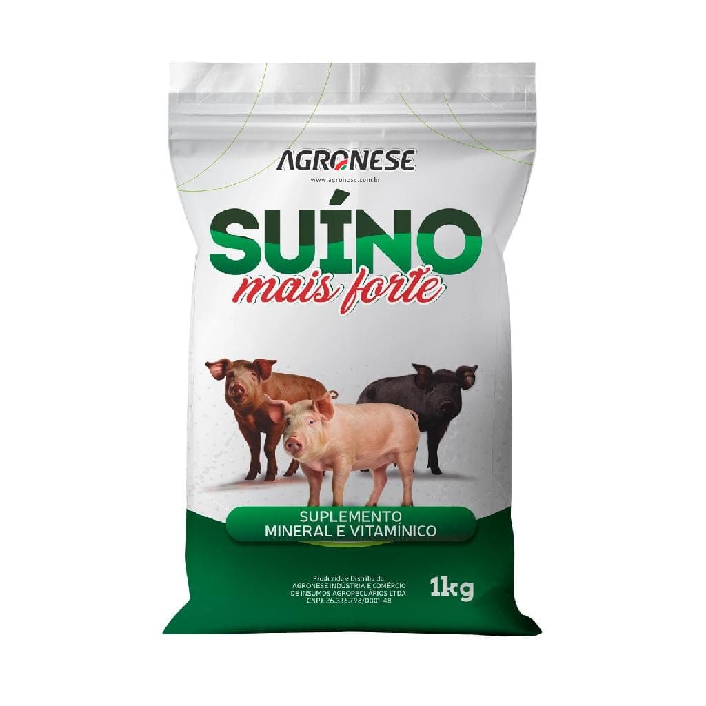 SUÍNO MAIS FORTE 1KG CRESCIMENTO RÁPIDO SAÚDE ANIMAL ENGORDA
