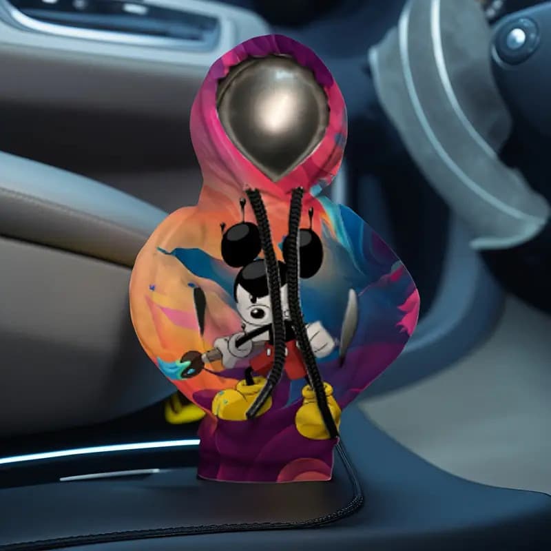 Capa de engrenagem do carro dos desenhos animados Anime impresso alavanca de mudança de engrenagem decoração pequeno mol