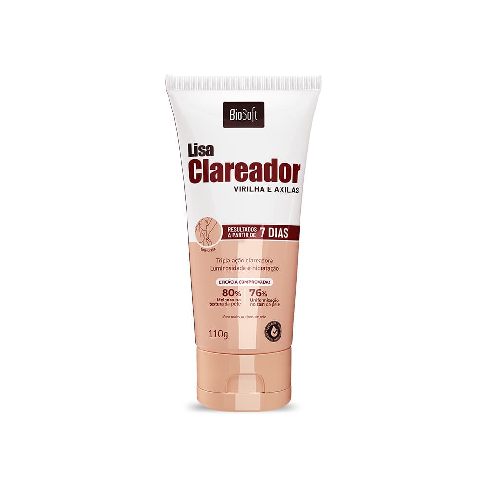 Creme Lisa Clareador de Virilha e Axilas Bisnaga 110g