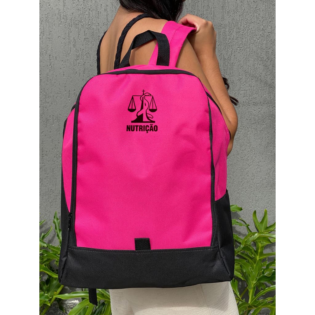 Mochila Bicolor - NUTRIÇÃO - Stilo Club Academia Trabalho Escolar Faculdade Viagem Masculino Feminino