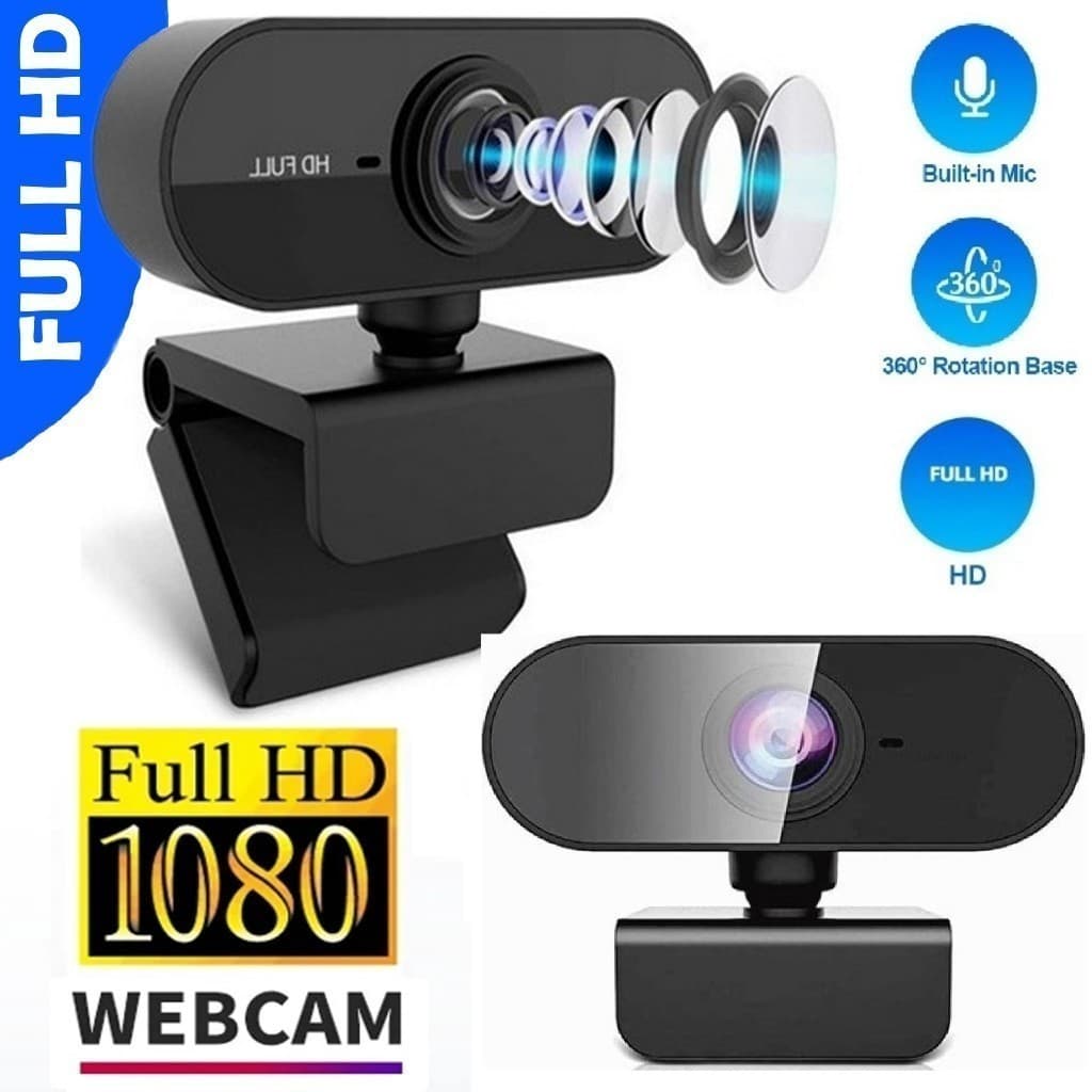 Webcam Usb 1080p 60Fps Profissional Resolução HD Plug Play Microfone Integrado otima qualidade