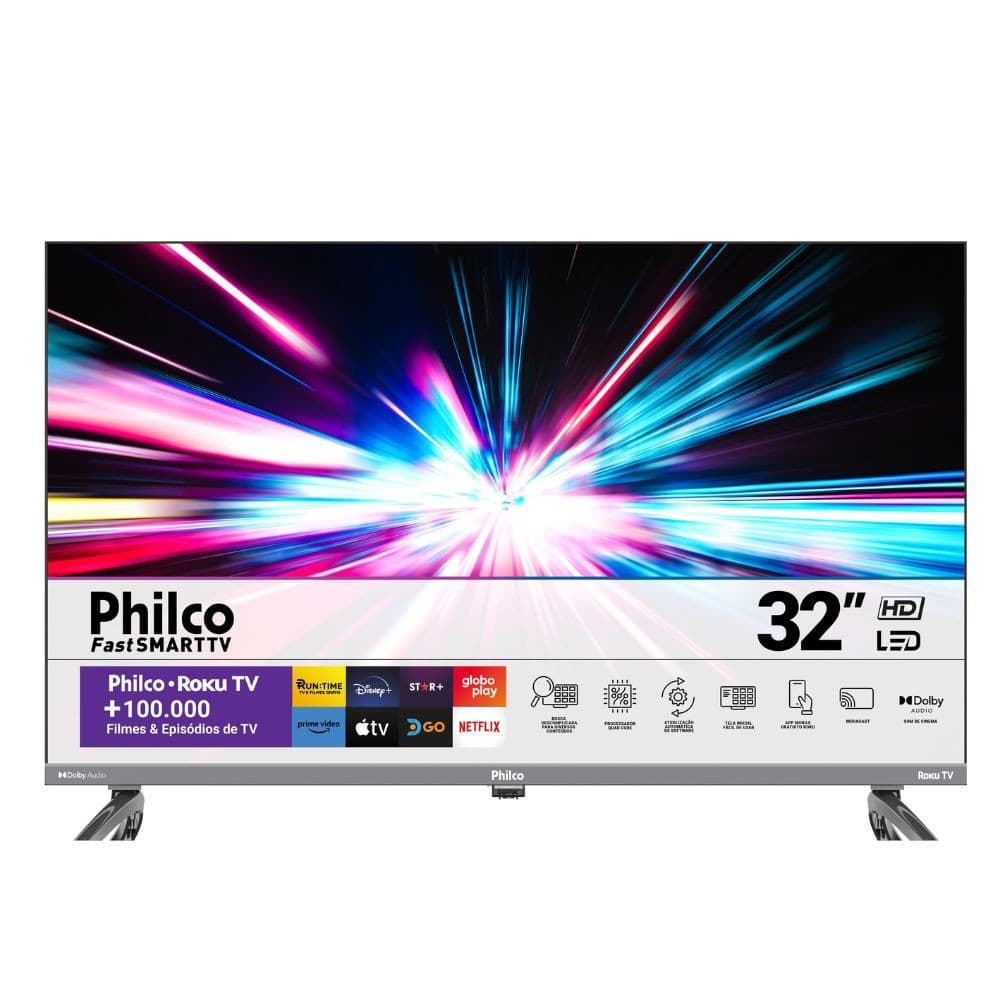 Smart TV 32” Philco LED Roku TV PTV32K34RKGB