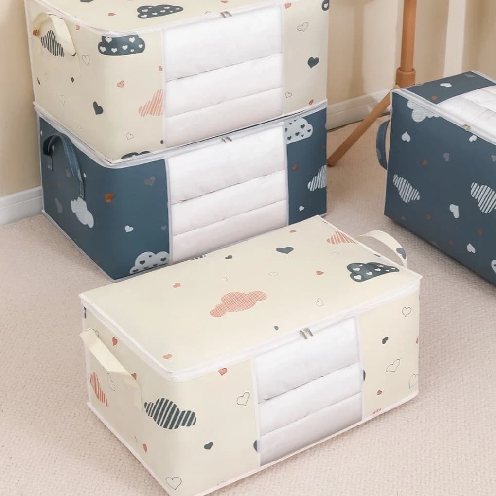 Caixa Organizadora Closet Roupa Cobertor Casacos Armário Flexível