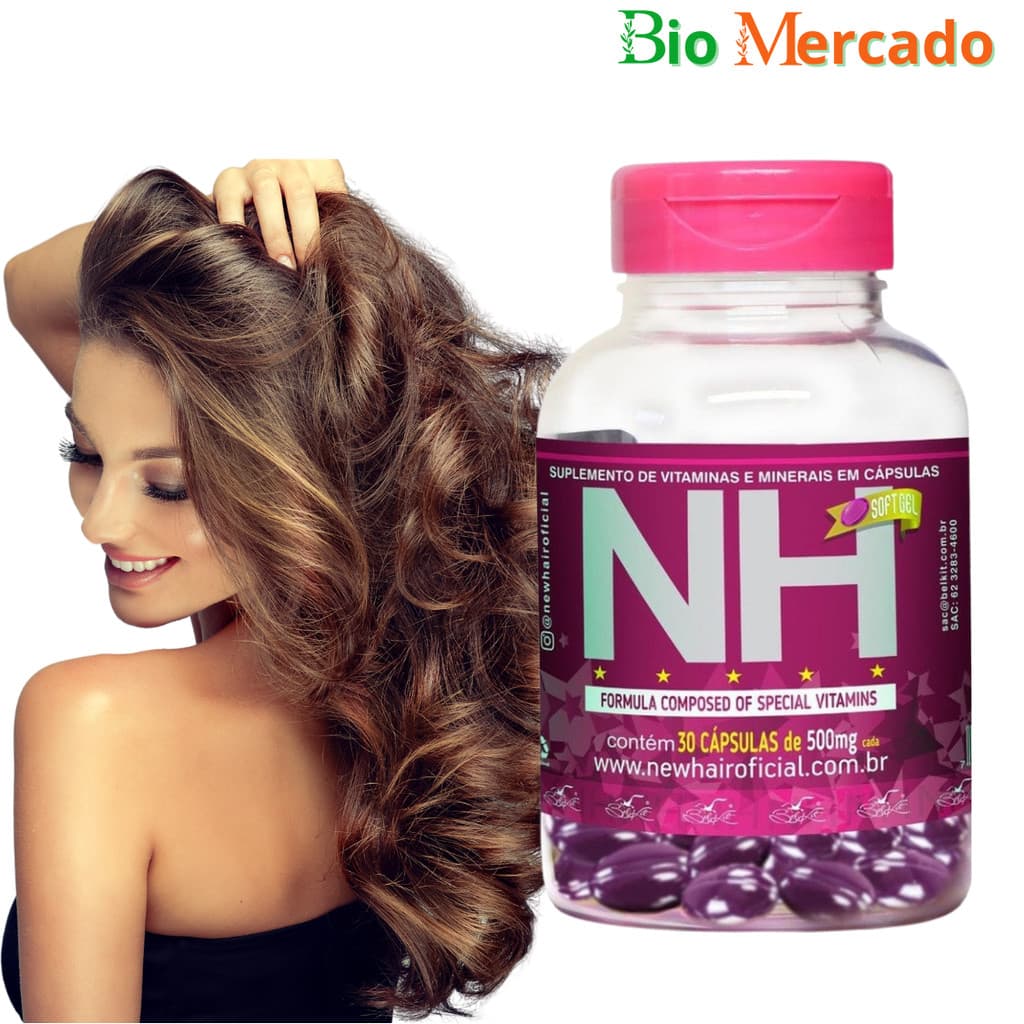 New Hair NH Belkit 30 cápsulas | Crescimento capilar e redução da queda