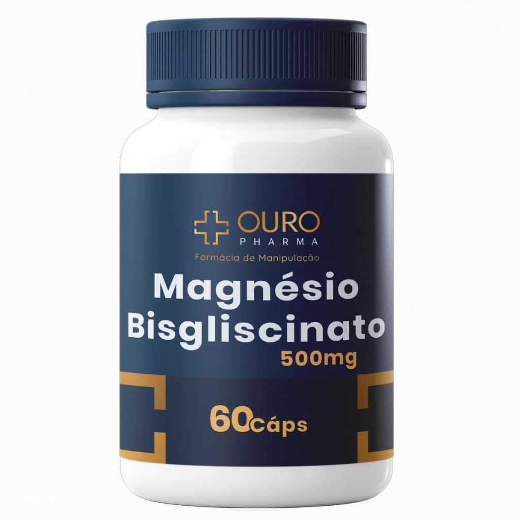 Magnésio Bisglicinato 500mg Matéria Prima Importada 60 ou 120 cápsulas