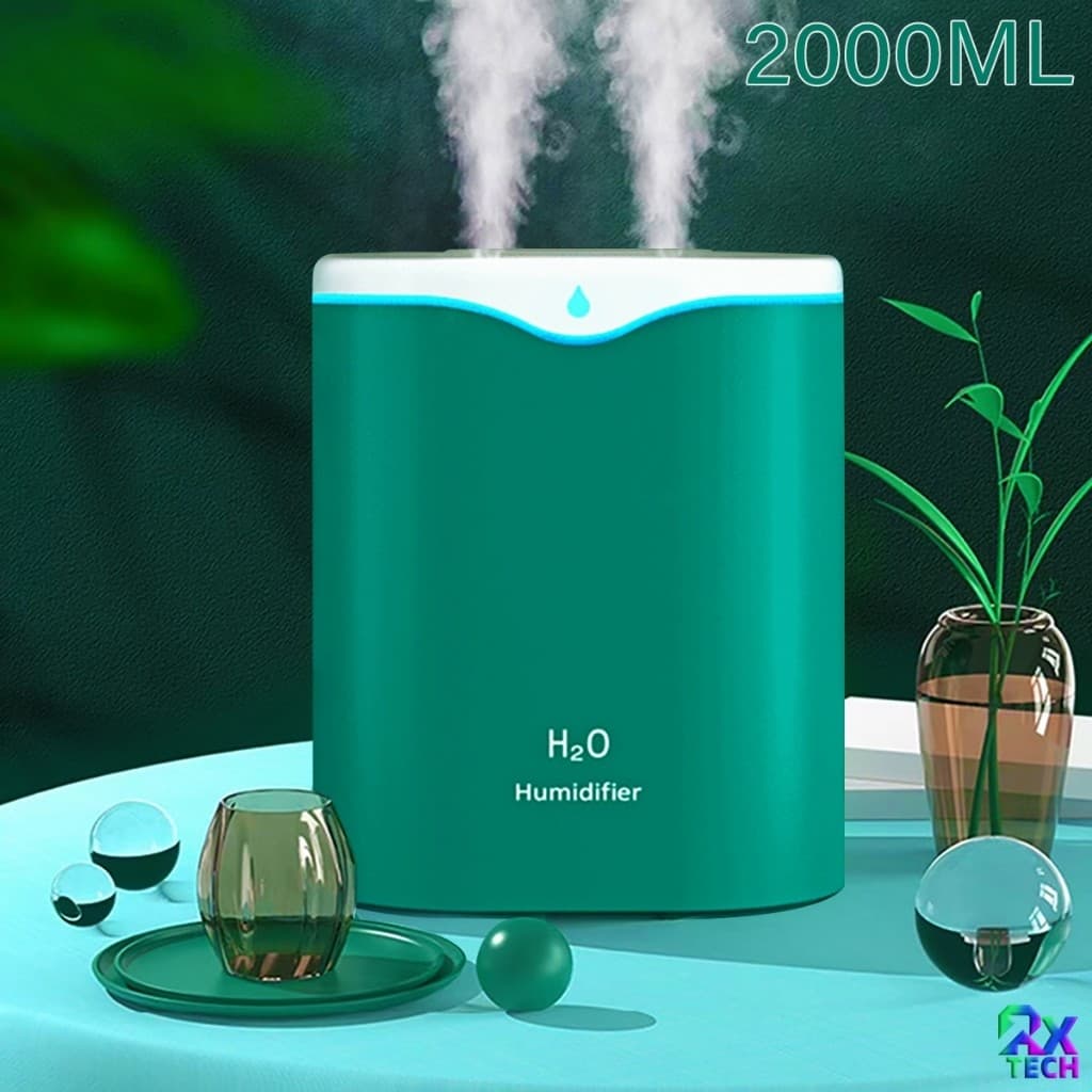 Umidificador De Ar E Aromatizador Grande 2 Litros Bicos Dupla Difusor Aromatizador De Ambiente Purificador De Ar UM019