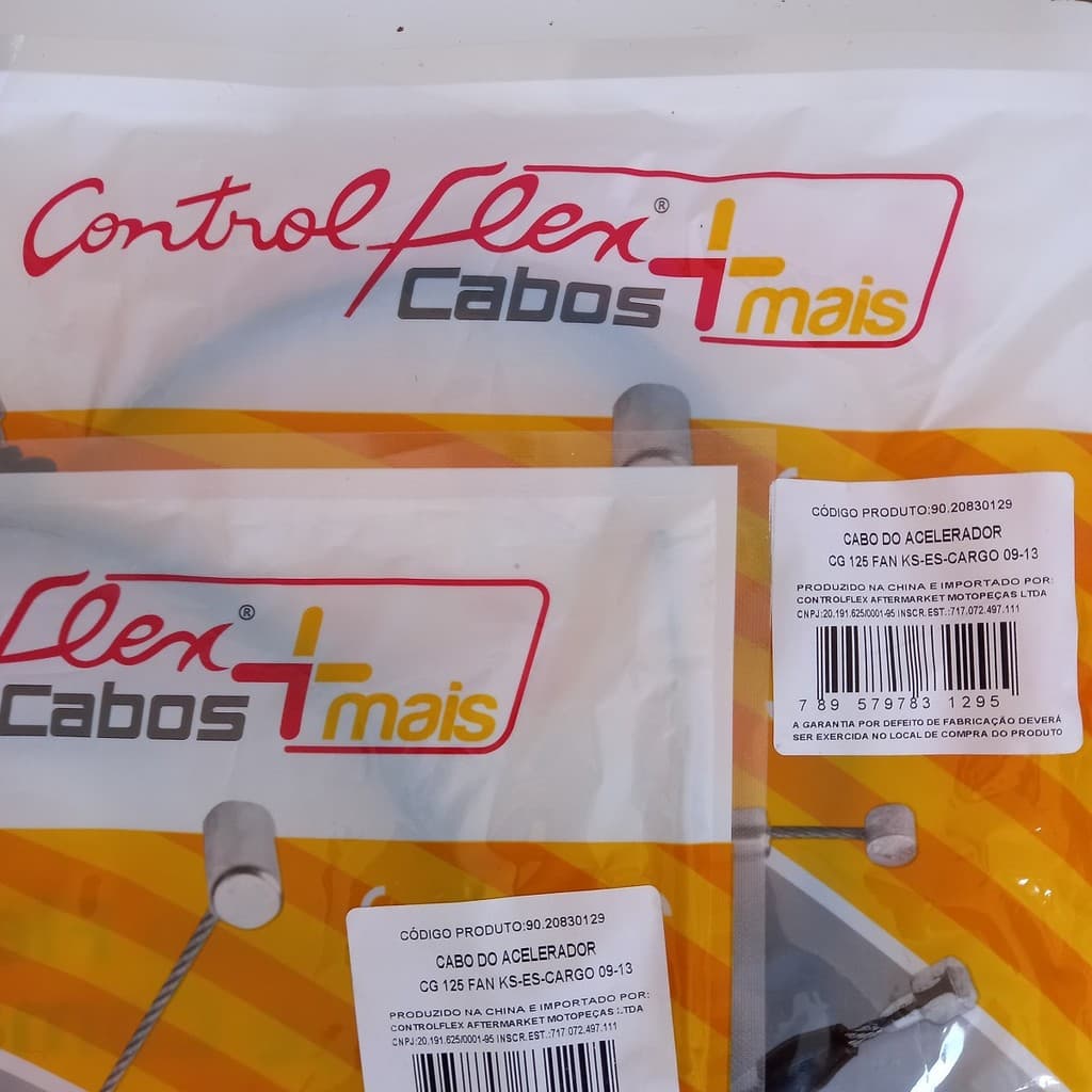 Cabo do acelerador Control Flex para Honda CG 125/Fan KS-ES (2009-2013). Reposição prática, durável e de alta precisão.