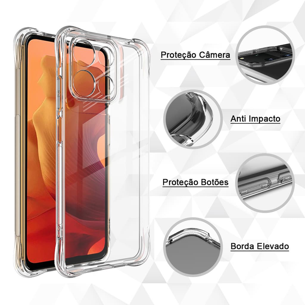 Capa Case Capinha Anti Impacto Compatível Com Todos Motorola Moto G86 G56 G06 G85 G75 G55 G35 G15 G05 G84 G54 G34 G24