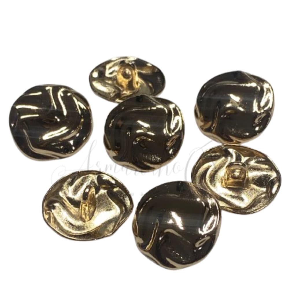 Botão Metal Dourado Trabalhado Com Pé - Escolha o tamanho