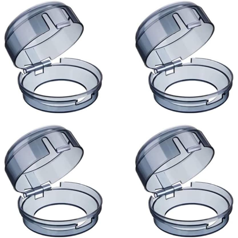 Kit 4 Protetor Botão De Fogão Transparente Proteção Infantil