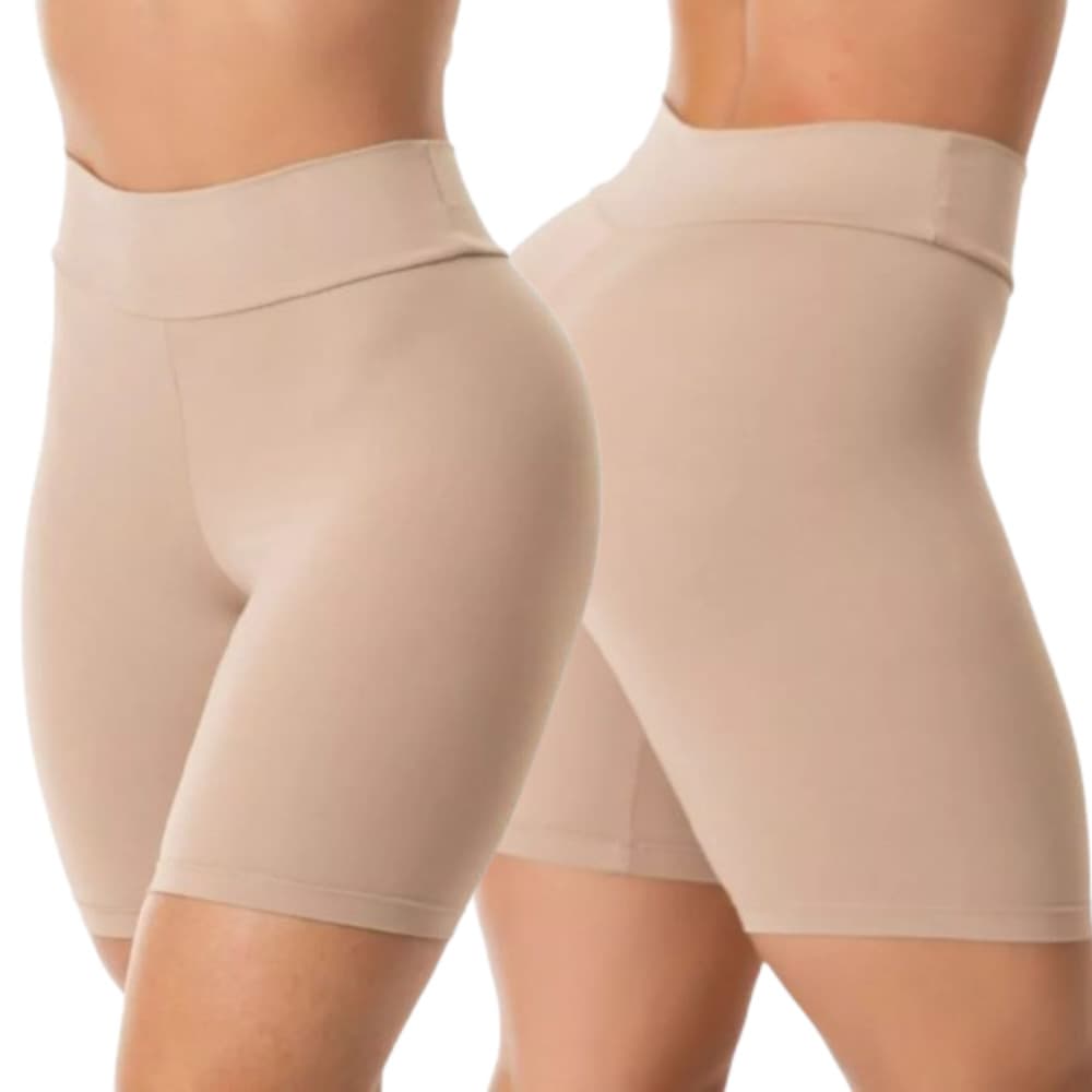Short Anagua Segunda Pele Feminino Cintura Alta Não Marca Conforto Usar Com Saia E Vestido Cós Alto