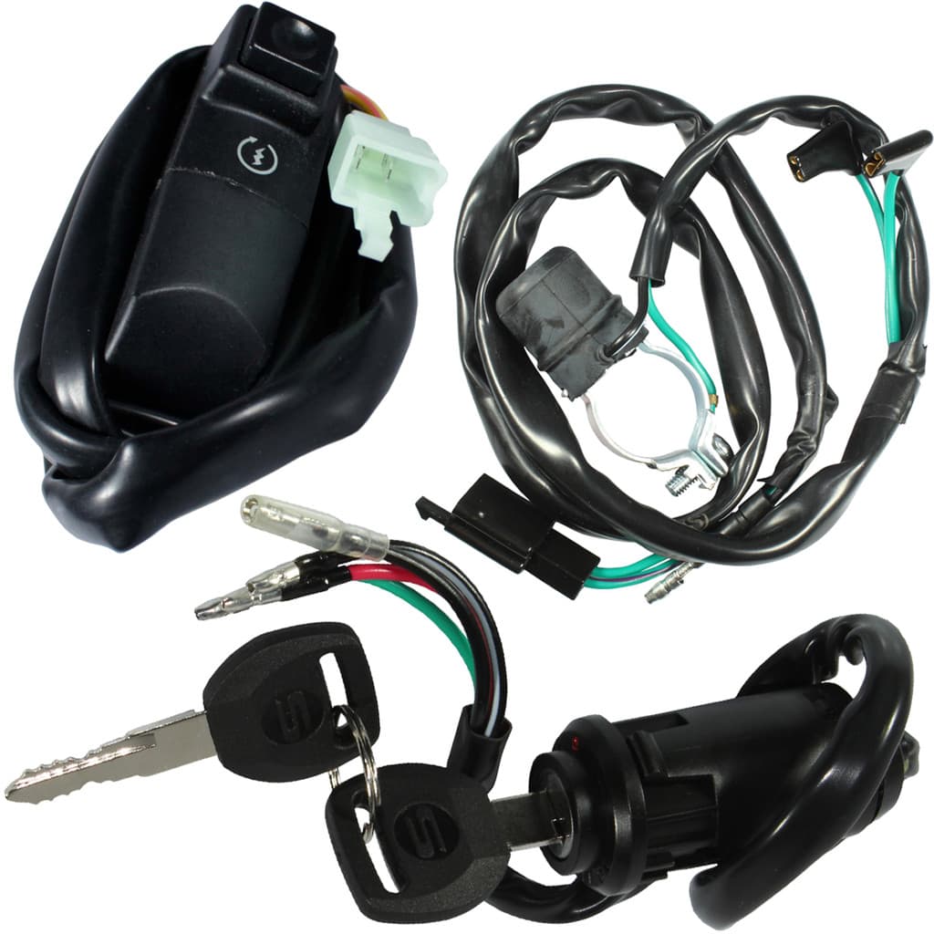 Kit Interruptor partida botão emergência CRF230F  2007 a 2020 CRF CRF230 com chave de ignição