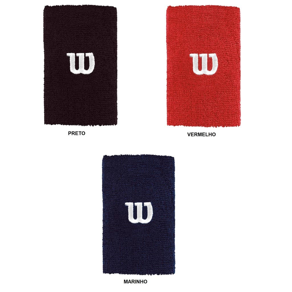 Munhequeira Tenis Tenista Wilson Par Longa Grande Atoalhada 2 Un