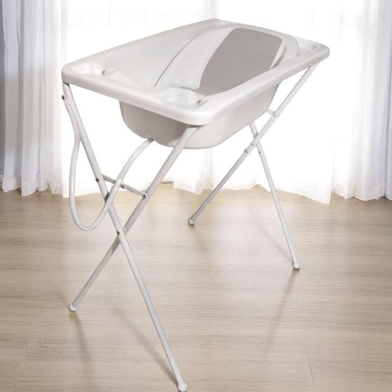 Banheira Para Bebê Galzerano Acqua Trio Branca Até 20Kg Com Suporte