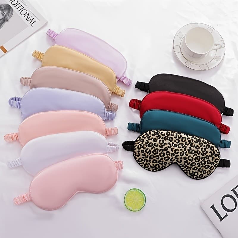 Máscara Tapa Olhos Com Dupla Face De Seda Para Dormir Viajar Confortável Tecido Premium - OLHO-ZS04