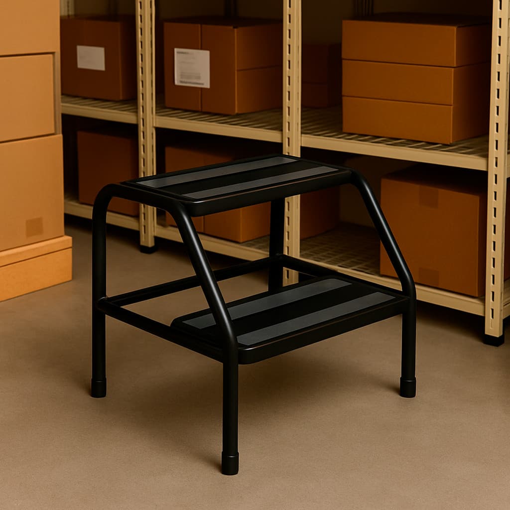 Escada Doméstica 2 Degraus Antiderrapante Hospitalar Capacidade de 200kg