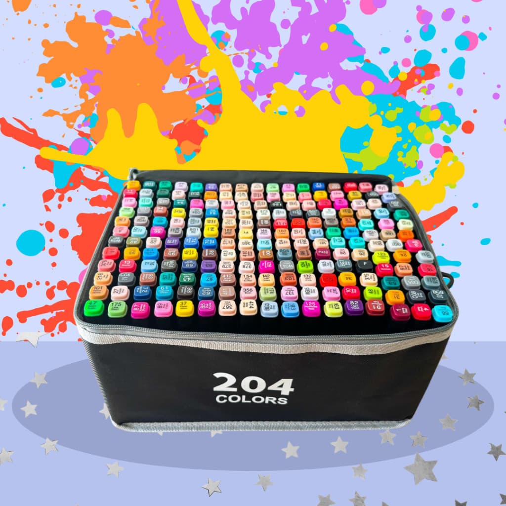 262 / 204 / 168 TOUCH Marker Pen Case com Suporte para Caneta de Ponta Dupla – Conjunto de Pintura