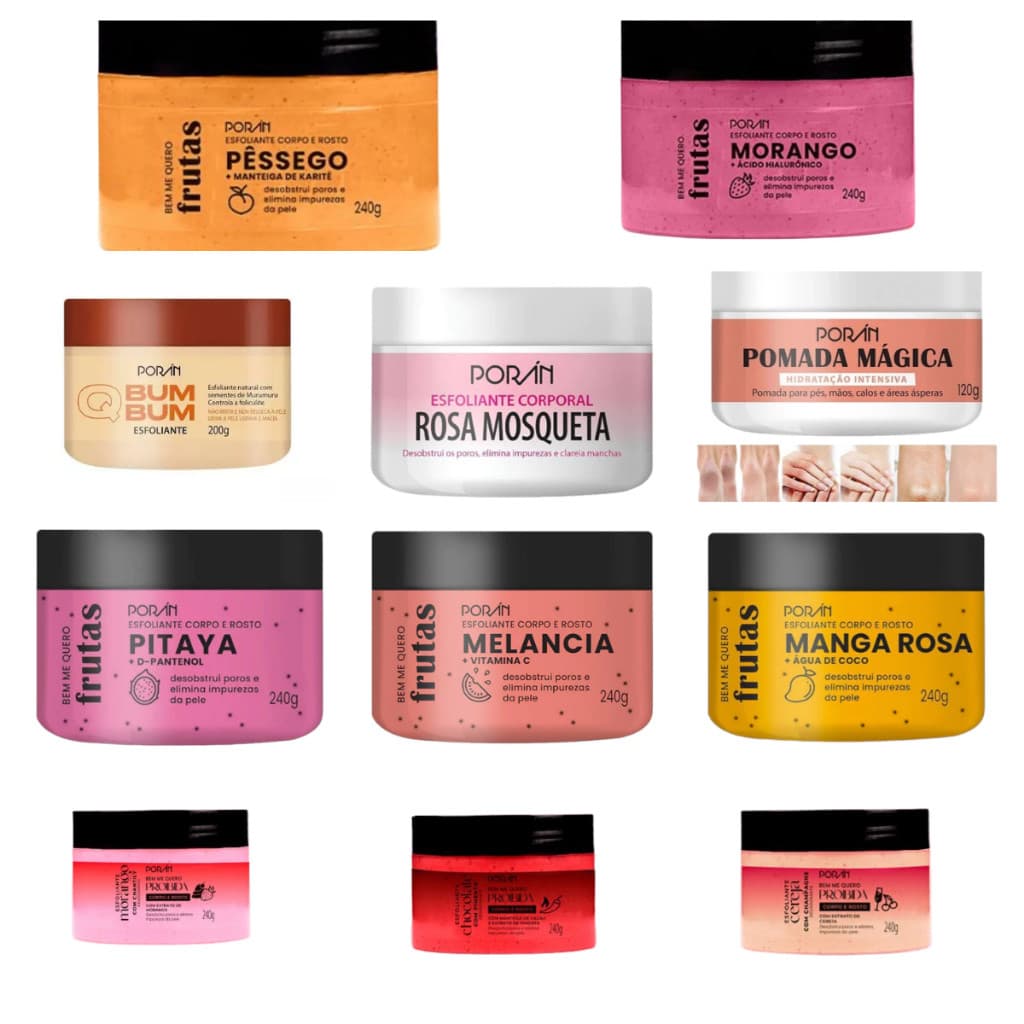 Poran Esfoliante Corpo e Rosto Bem Me Quero Frutas