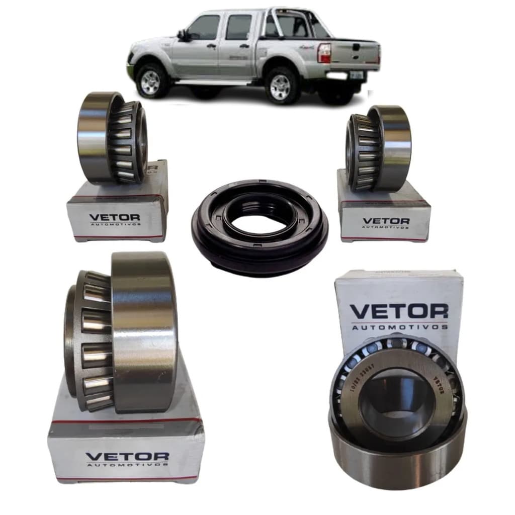 Kit 4 Rolamento Retentor Diferencial Ranger Dana 44.3 01-12