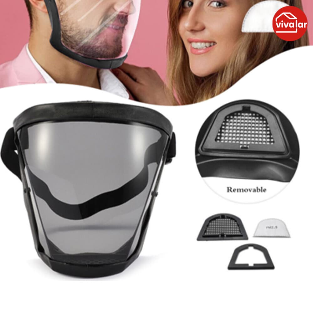 Máscara para Construção: Película Facial Transparente com Filtro PM2.5 e Impermeável