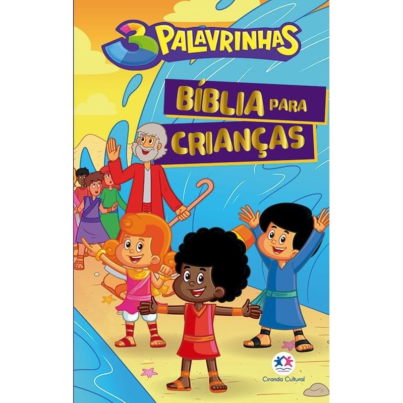 Bíblia Para Crianças Três 3 Palavrinhas Capa Dura Almofadada Infantil Ilustrada