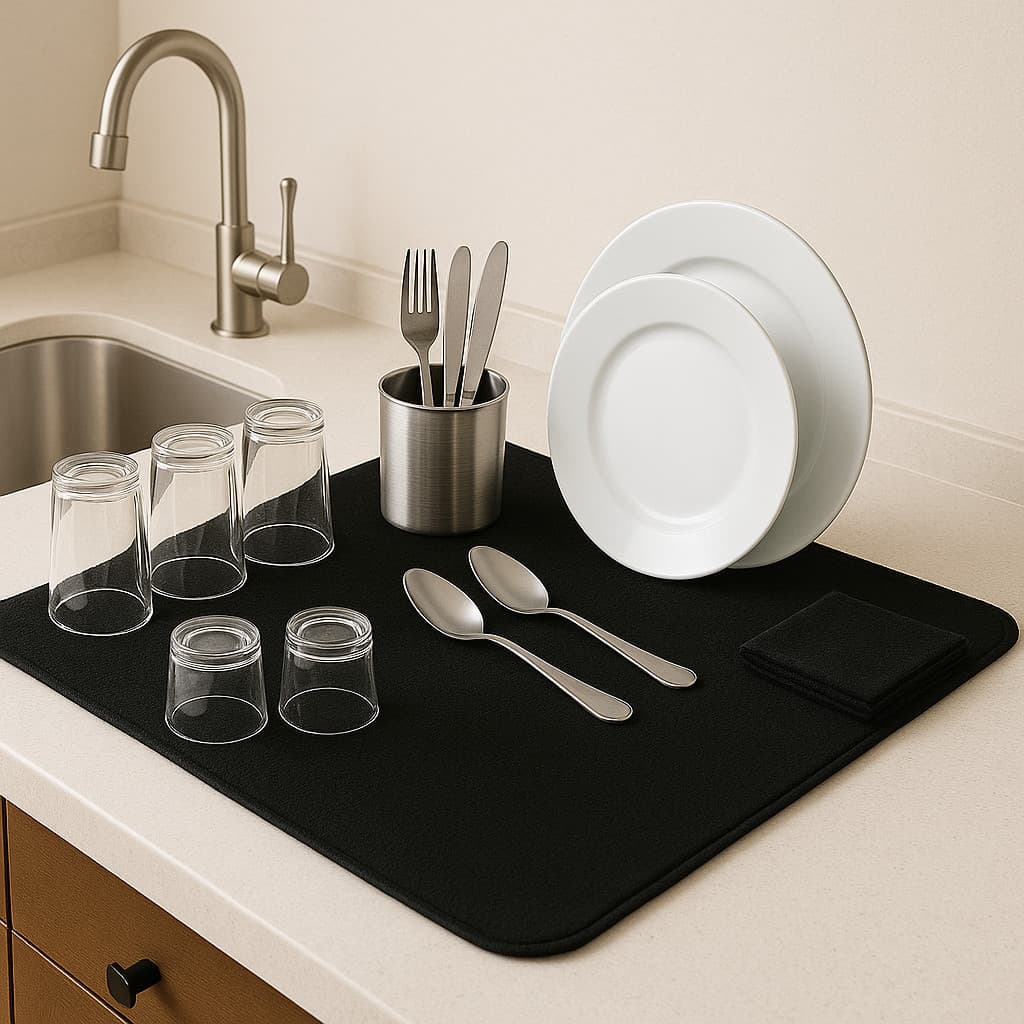 Tapete Escorredor De Louça 70x35 Para Pia E Cozinha Absorvente