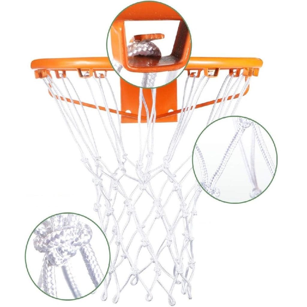 Aro de Basquete Cesta Tamanho Oficial Basquete Aço Carbono 45cm com Rede Chuá e Presilhas