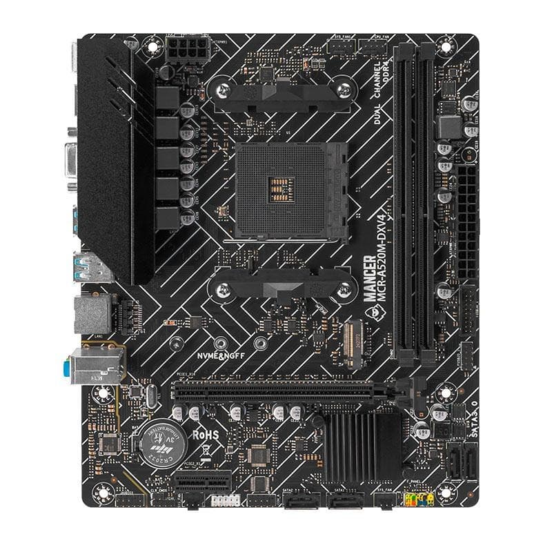 Placa Mae Mancer A520M DX, DDR4, Socket AMD AM4, M-ATX, Chipset AMD A520, MCR-A520M-DXV4