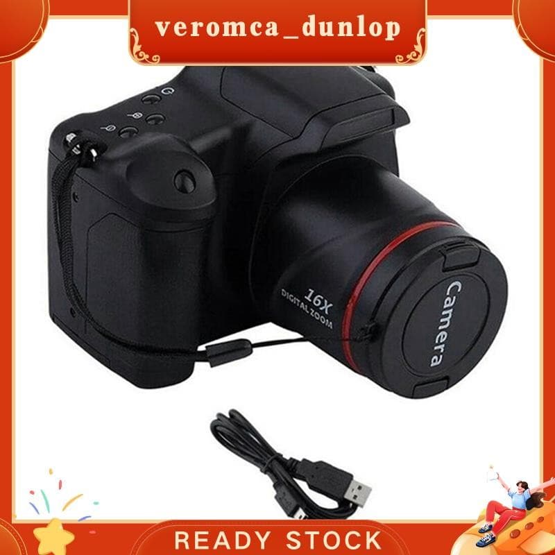 Câmera Digital Vlog Fotografia 16X Zoom 720P HD SLR Anti-Vibração Câmeras Fotográficas Para Transmissão Ao Vivo
