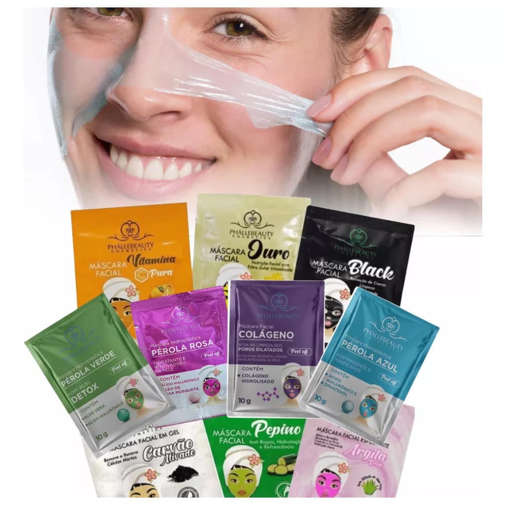 Kit C/5/10/20/30 Sache Máscara Facial - PhálleBeauty 10g