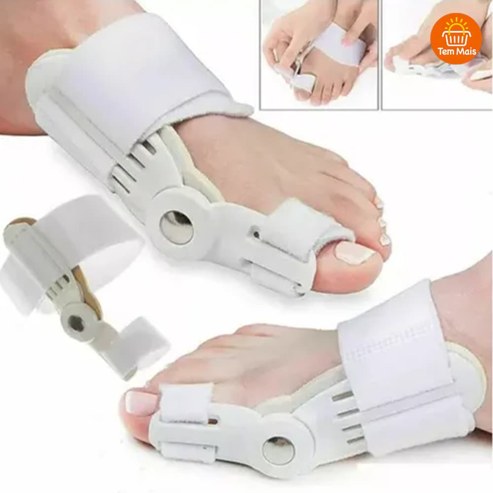 Kit 2 em 1: Corrector de Joanetes Ortopédico Noturno + Palmilha Articulada