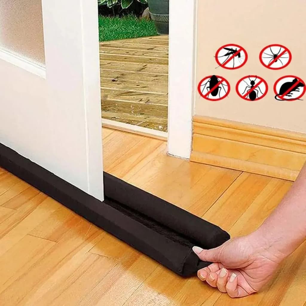 Veda Portas Duplo Em Tecido Proteção Contra Poeira e Insetos - 80cm