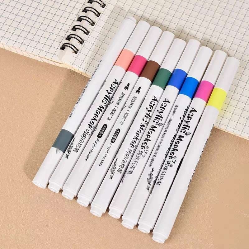 Caneta marcadora acrílica à prova d'água pincel especial cor opaca caneta de cartão antiga caneta colo