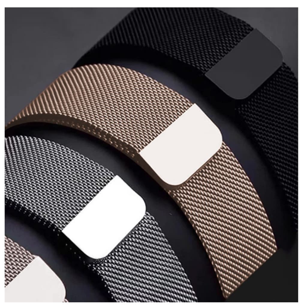 Pulseira Milanês Metal Para Todos Smartwatch 38 40 41 42 44 45 46 47 49 mm