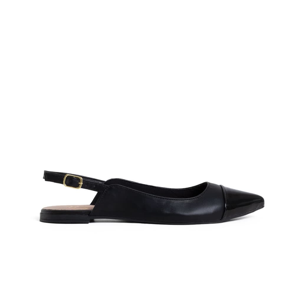 SLINGBACK VERNIZ PRETO NAPA PRETO