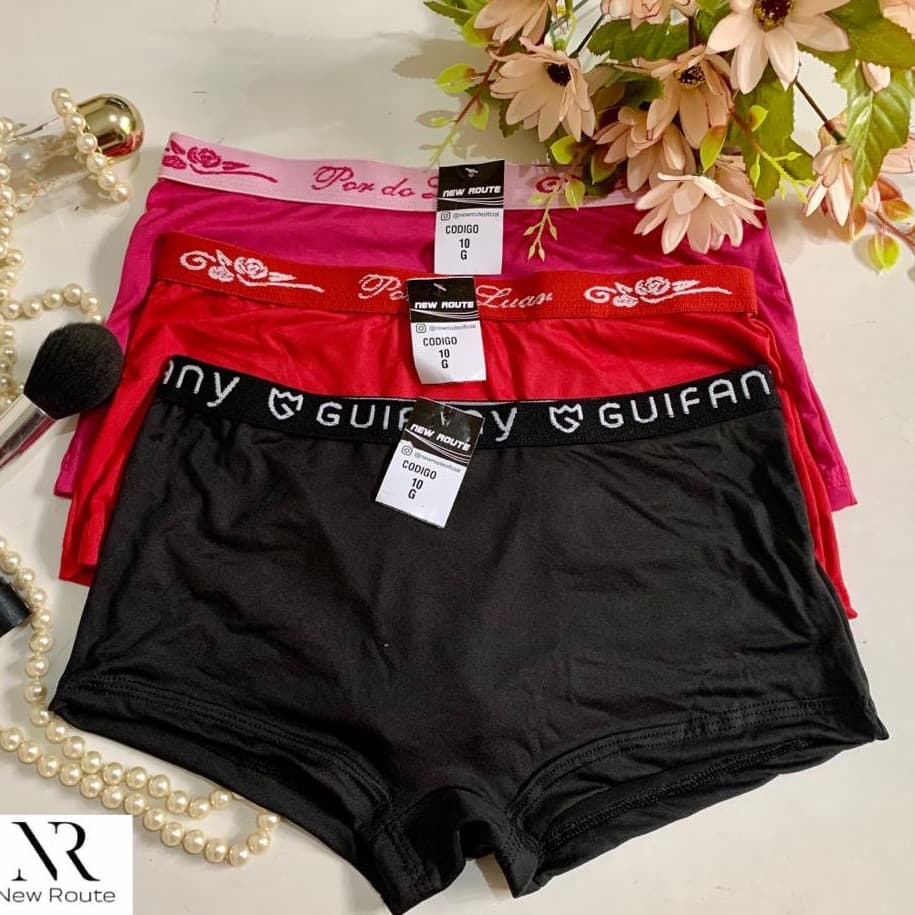 Kit 10 Cueca Boxer Feminina Calcinha Shortinho Microfibra