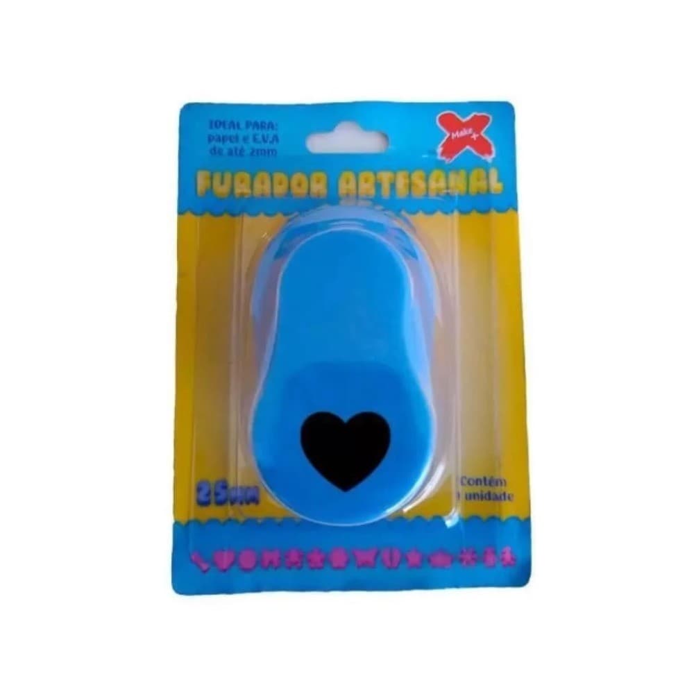 Furador Artesanal Coração 25mm, Make+.
