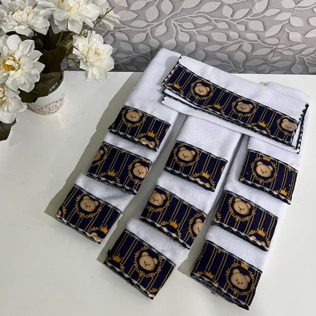 10 Toalhinhas De Enxoval Maternidade Para Bebe Ombro e Boca Kit Com Estampas Menino Menina