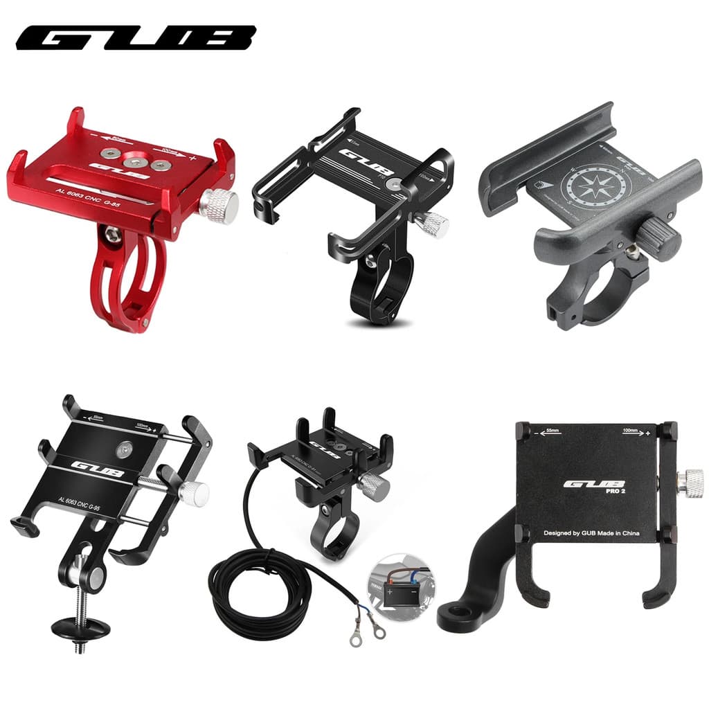 GUB Alumínio Suporte Do Telefone Da Bicicleta Metal Celular iPhone Para Motocicleta Scooter Guiador Fones De Ouvido Mont