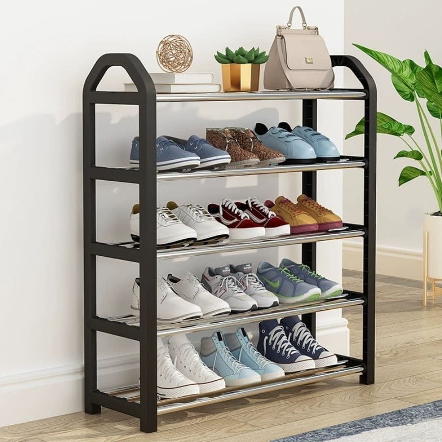 Sapateira 4/5 Andares Organizador De Sapatos Tenis 8 Pares Desmontavel Sapateira Hall De Entrada