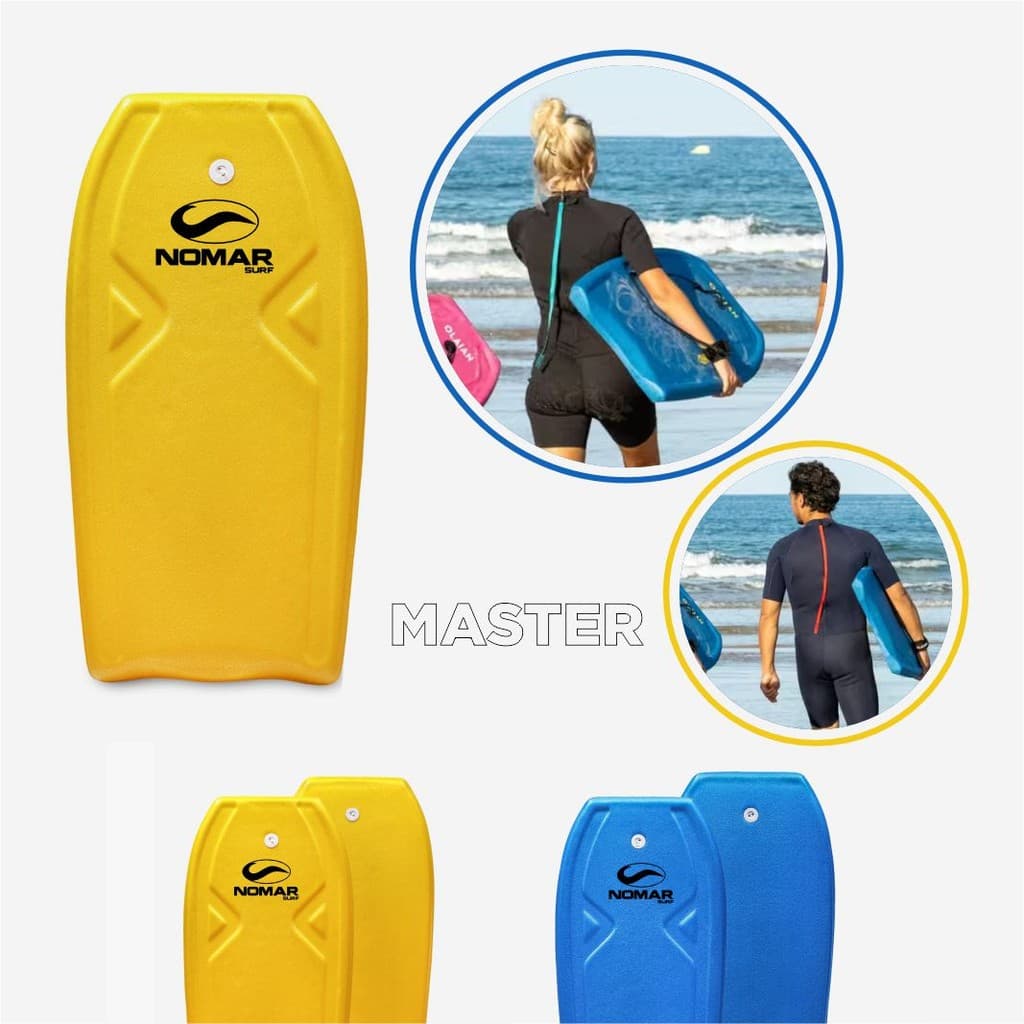 Prancha Surf Bodyboard Grande Master GG Com Leash Praia Piscina