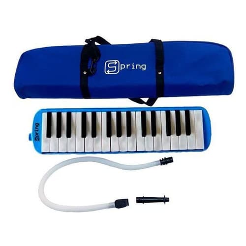 Escaleta 32 Teclas Spring Azul Com Teclas Brancas Capa Oferta