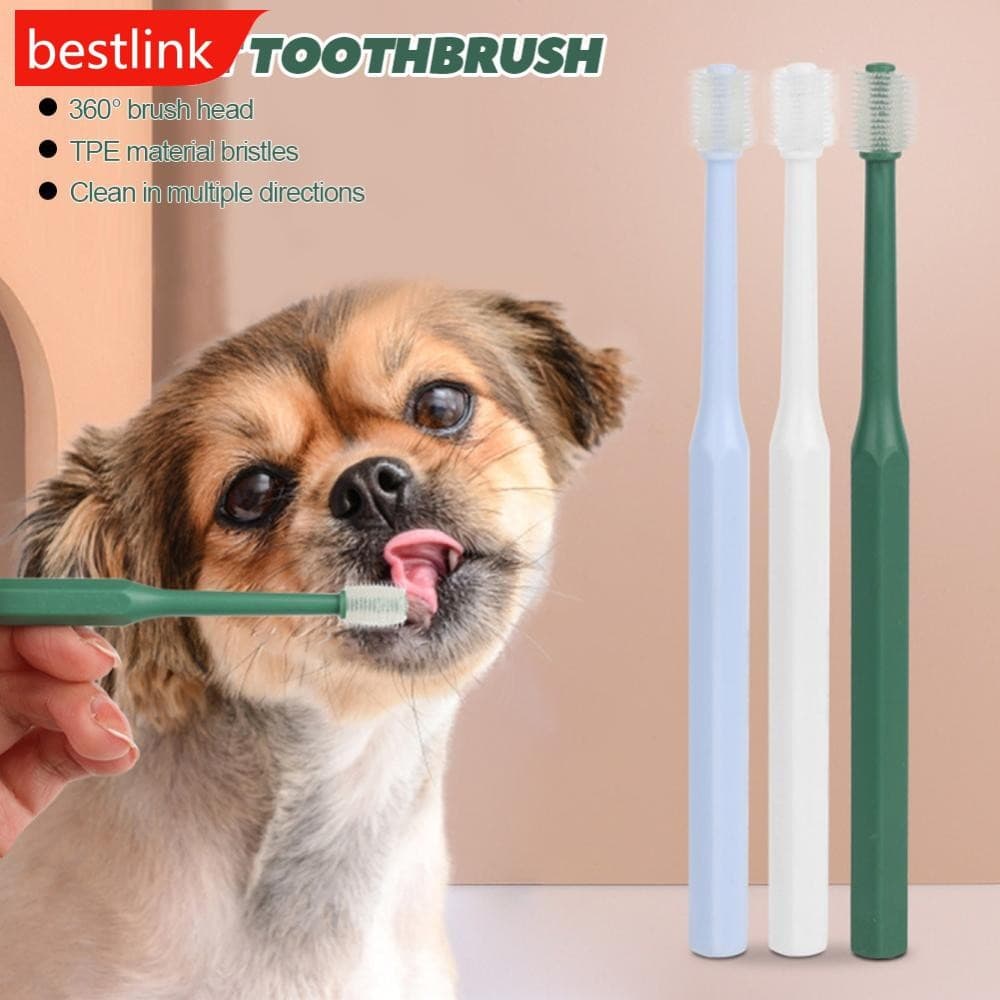 BESTLINK 360 Pet Escova De Dentes De Limpeza Oral Cão Gato Cuidados Com Os Super Macia Cerdas De Náilon Ferramenta De I5