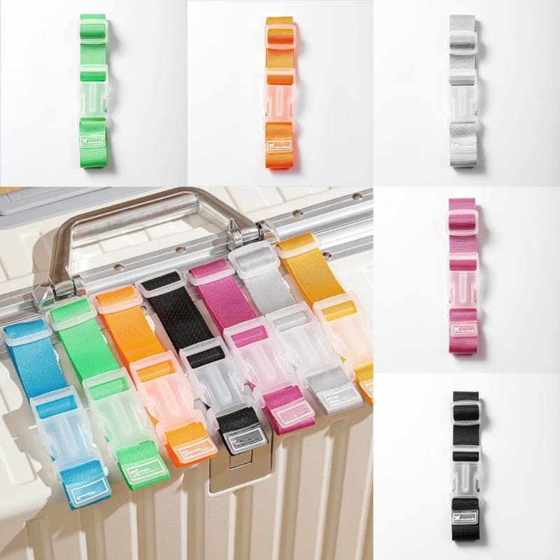 Moda Simples Ajustável Náilon Alças De Bagagem Acessórios Pendurado Fivela Cintas Mala Saco