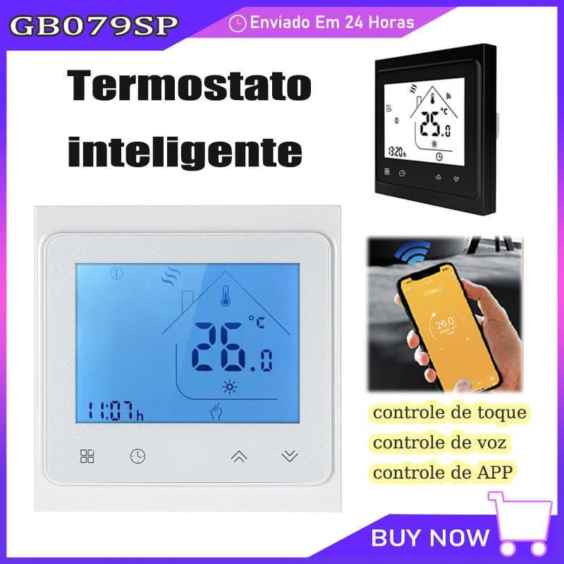 Termostato Elétrico Alta Precisão P/ Aquecimento De Piso 16a Com Display Digital Inteligente