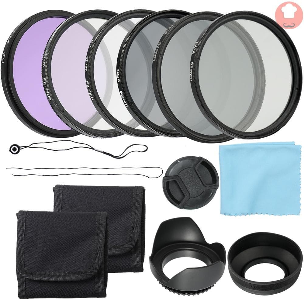 Andoer-2 Conjunto 52/58mm Altura Nd Câmera Filtros De Lente Uv Fld Kit Filtro De Densidade Cl Profissional { doc } Veio-