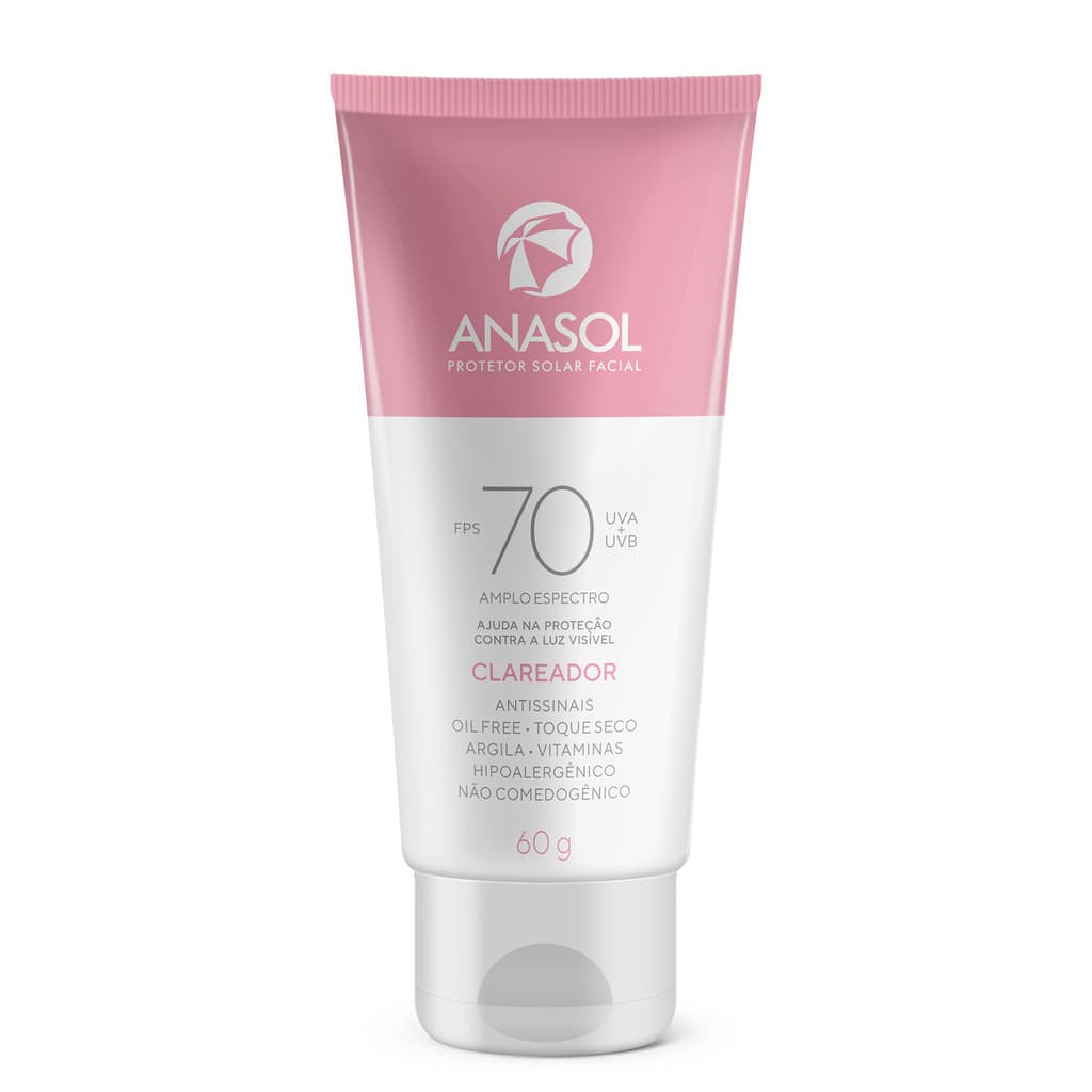 Anasol Protetor Solar Facial FPS70 - Clareador - 60g