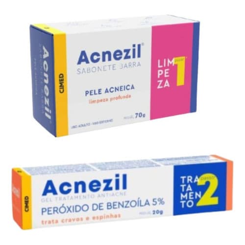 Acnezil Gel 20g + Acnezil Sabonete Pele Acneica 70 G Combo